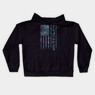 American Jeep Glitch Kids Hoodie